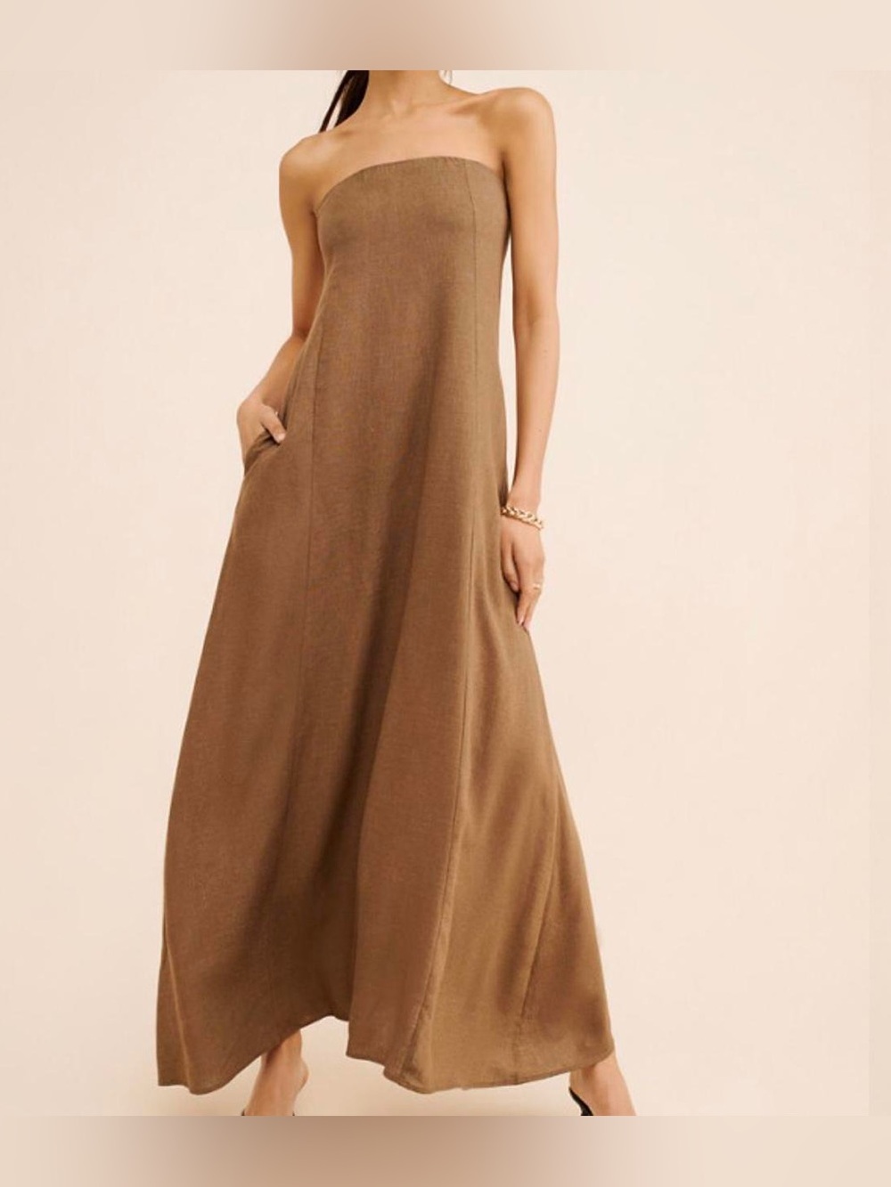 WeWoreWhat Brown Maxi Dress
